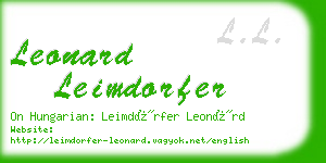 leonard leimdorfer business card